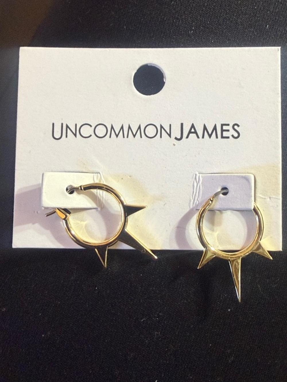 Uncommon James Rebel Hoops Gold 14K Gold-Plated Spike Earrings